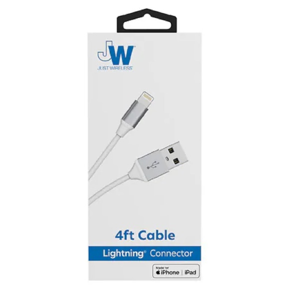 Just Wireless Lightning Connector 4ft Cable – NIB